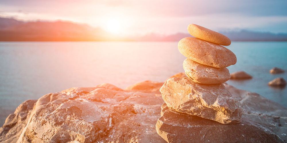 serenity rocks and ocean