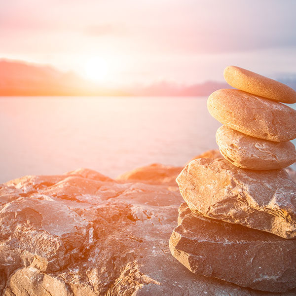 serenity rocks and ocean